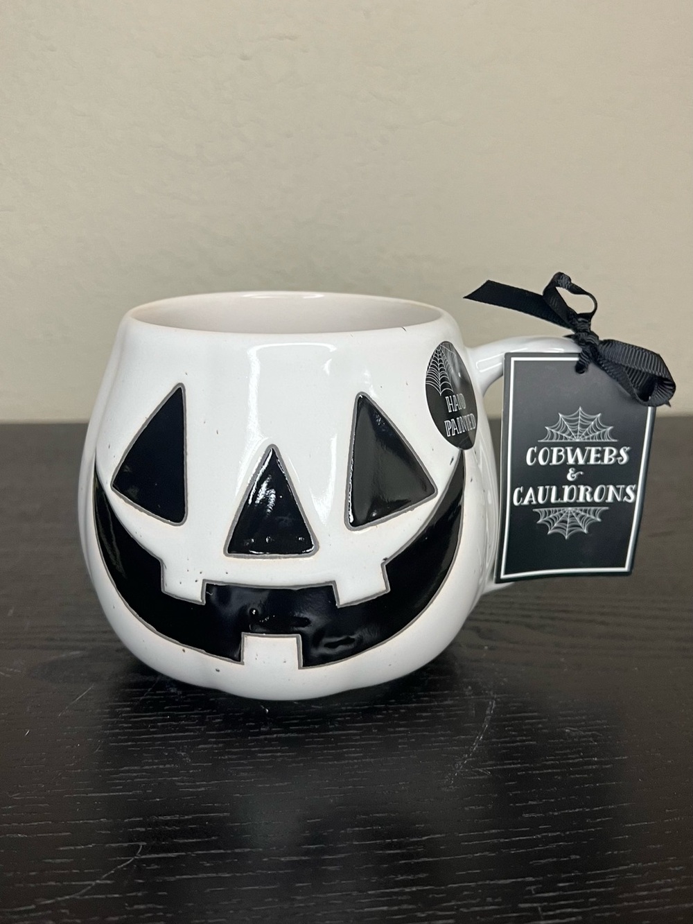 NEW Cobwebs & Cauldrons Halloween Jack O Lantern Mug